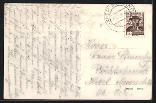 AK Altlengbach, Ortsansicht mit Kirche und Waldgebiet