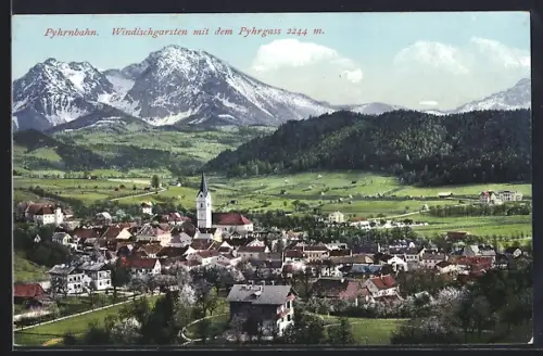 AK Windischgarsten, Blick auf den Ort mit dem Pyhrgass