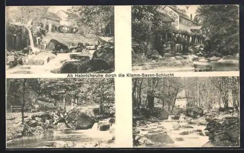 AK Klam bei Grein, Heinrichsruhe, Partien in der Klamm-Saxen-Schlucht