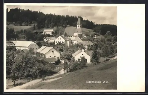 AK Hirschbach /O. Ö., Die Kirche im Ortskern