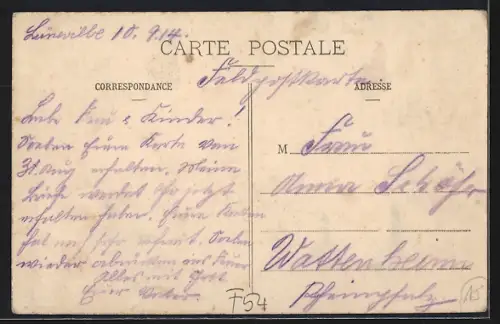 AK Lunéville, La Rue d`Alsace