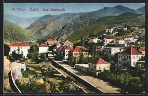 AK Zahlé, Rue Muntazah avec Mt. Liban