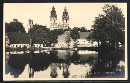 AK Grüssau, Kloster übers Wasser