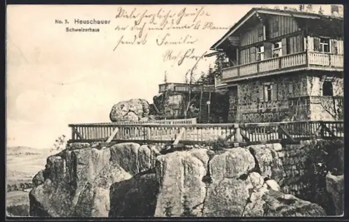 AK Heuscheuer, Schweizerhaus und Terrasse