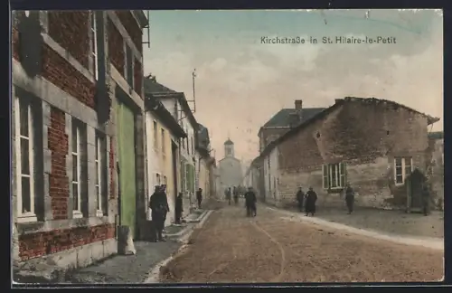 AK St. Hilaire-le-Petit, Partie mit Kirchstrasse