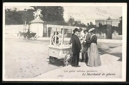 AK Paris, Le Marchand de glaces, Händler