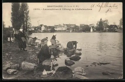 AK Châtelaudren /Bretagne, Lavandières à l`Etan de Châtelaudren