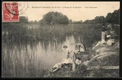 AK Montfort-l`Amaury, Étang de la Plaine, Les Laveuses