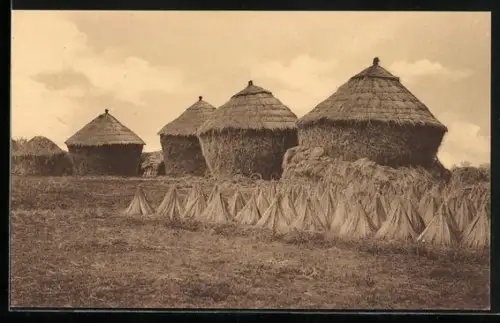AK La culture du Lin, Les meules, Landwirtschaft