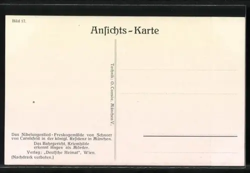 AK Nibelungen, Das Bahrgericht, Kriemhilde erkennt Hagen als Mörder
