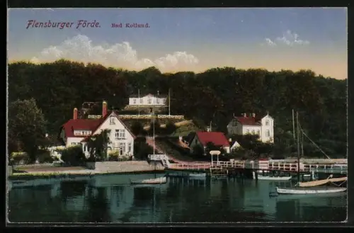 AK Kollund, Blick auf den Ort an der Flensburger Förde