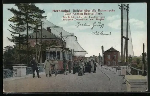 AK Herbesthal, Brücke über die Bahnstrecke