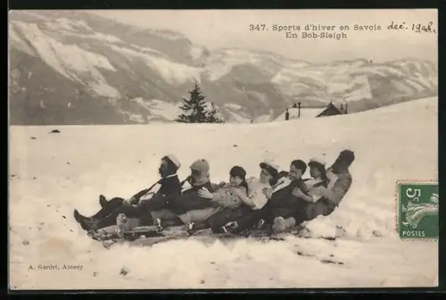 AK En Bobsleigh, Sports d`hiver en Savoie, Schlitten