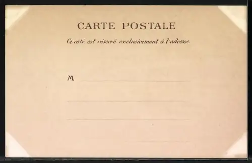 Lithographie Biarritz, Rocher de la Vierge