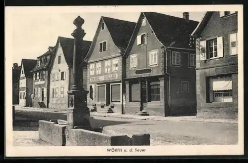 AK Wörth, Ortspartie, Geschäfte