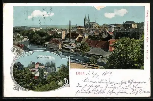 AK Eger, Ortsansicht, Kaiserburg