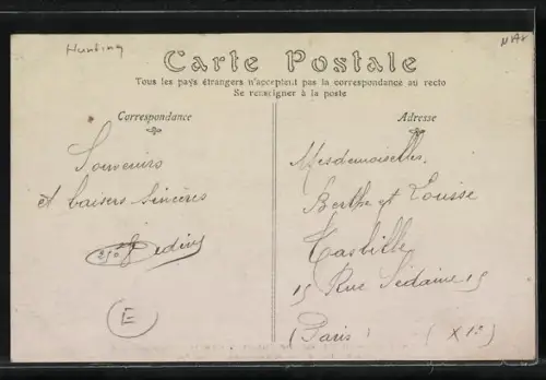 AK Voyage de le Roi de Suède a Paris 1908, Le Roi dans les tirés de Rambouillet
