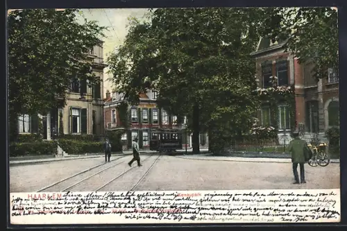 AK Haarlem, Kenaupark, Strassenbahn