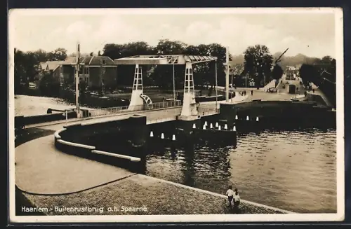 AK Haarlem, Buitenrustbrug o. h. Spaarne