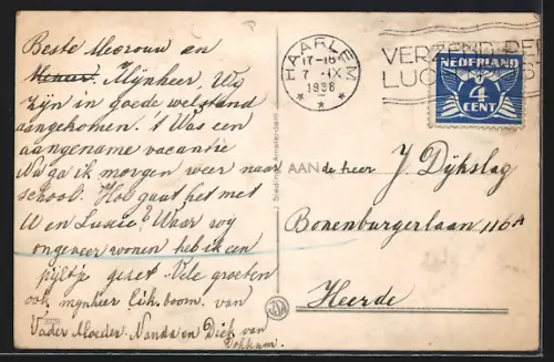 AK Haarlem, Buitenrustbrug o. h. Spaarne