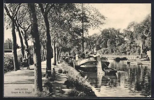 AK Harlingen, Gracht N- O. Singel