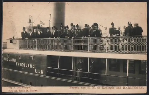 AK Harlingen, Bezoek van H. M. de Koningen