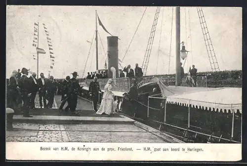 AK Harlingen, Bezoek van H.M. de Koningin aan de prov. Friesland