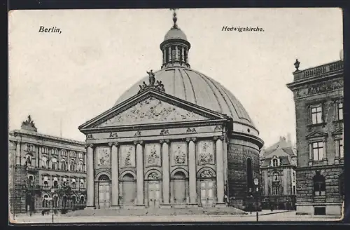 AK Berlin, Hedwigskirche, Unter den Linden
