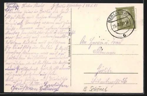 AK Berlin-Schöneberg, Partie aus dem Stadtpark