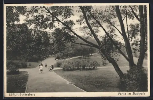 AK Berlin-Schöneberg, Partie im Stadtpark