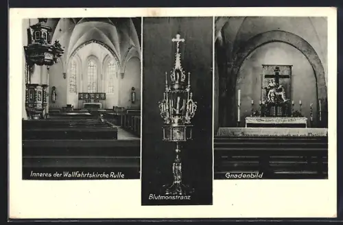 AK Rulle, Wallfahrtskirche, Blutmonstranz, Gnadenbild