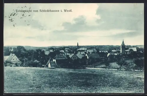 AK Schledehausen / Bissendorf, Ortspanorama