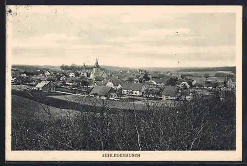 AK Schledehausen / Bissendorf, Ortsansicht mit Kirche