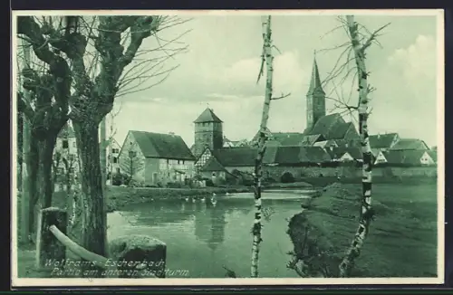 AK Wolframs-Eschenbach, Partie am unteren Stadtturm