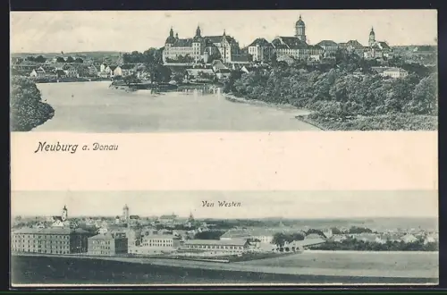 AK Neuburg a. Donau, Ansicht von Westen