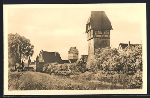 AK Dinkelsbühl, Bäuerlinsturm, Stadtmühle