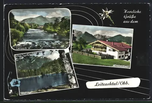 AK Winkl / Fischbachau, Cafe Winklstüberl, Leitzachtal / Obb., Leitzach