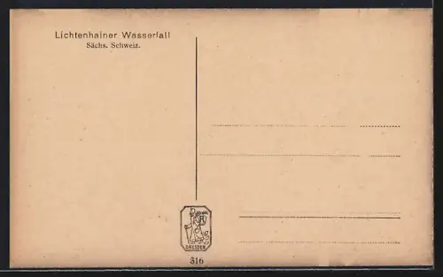 AK Lichtenhain /Sächs. Schweiz, Lichtenhainer Wasserfall, Strassenpartie im Ort