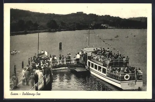 AK Essen, Baldeney-See mit Boot Steele