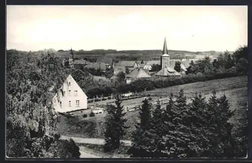 AK Schledehausen / Bissendorf, Ortsansicht mit Kirche