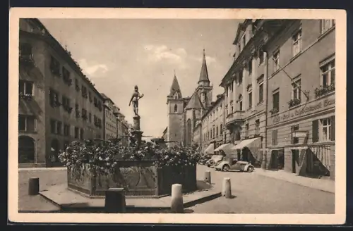 AK Ansbach, Markgraf-Georg-Brunnen, St. Johanniskirche