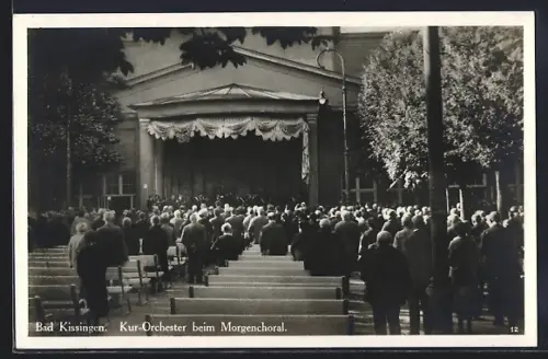 AK Bad Kissingen, Kur-Orchester beim Morgenchoral