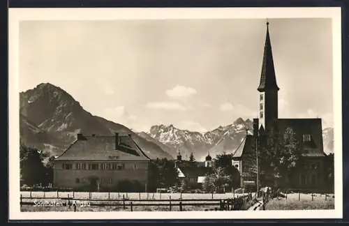 AK Sonthofen i. Allgäu, Kirche im Sonnenschein