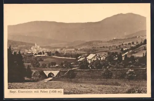 AK Bayr. Eisenstein, Arber, Ortsansicht