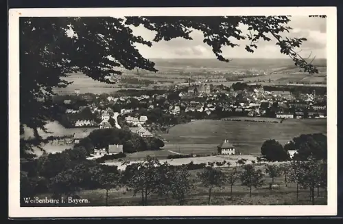 AK Weissenburg i. Bayern, Panoramaansicht der Stadt und Umgebung