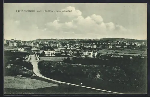 AK Lüdenscheid, Ortsansicht vom Stadtpark aus gesehen