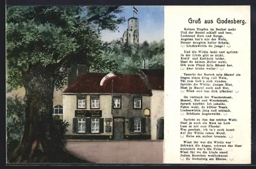 AK Bad Godesberg, Gasthaus zum Godesberg, Geschwister Schumacher