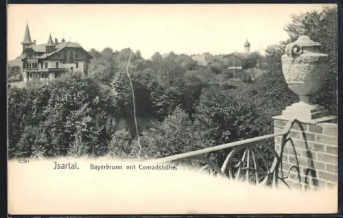 AK Bayerbrunn / Isartal, Aussicht mit Conradshöhe
