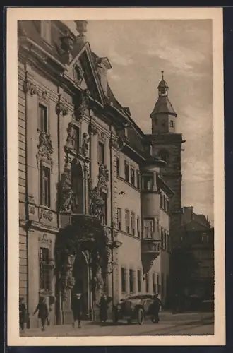 AK Erfurt, Partie am Regierungsgebäude