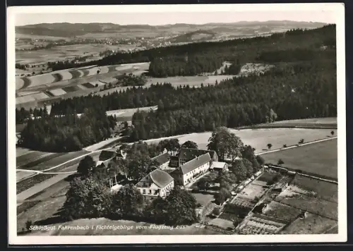 AK Tröstau, Fliegeraufnahme des Schlossgut Fahrenbach